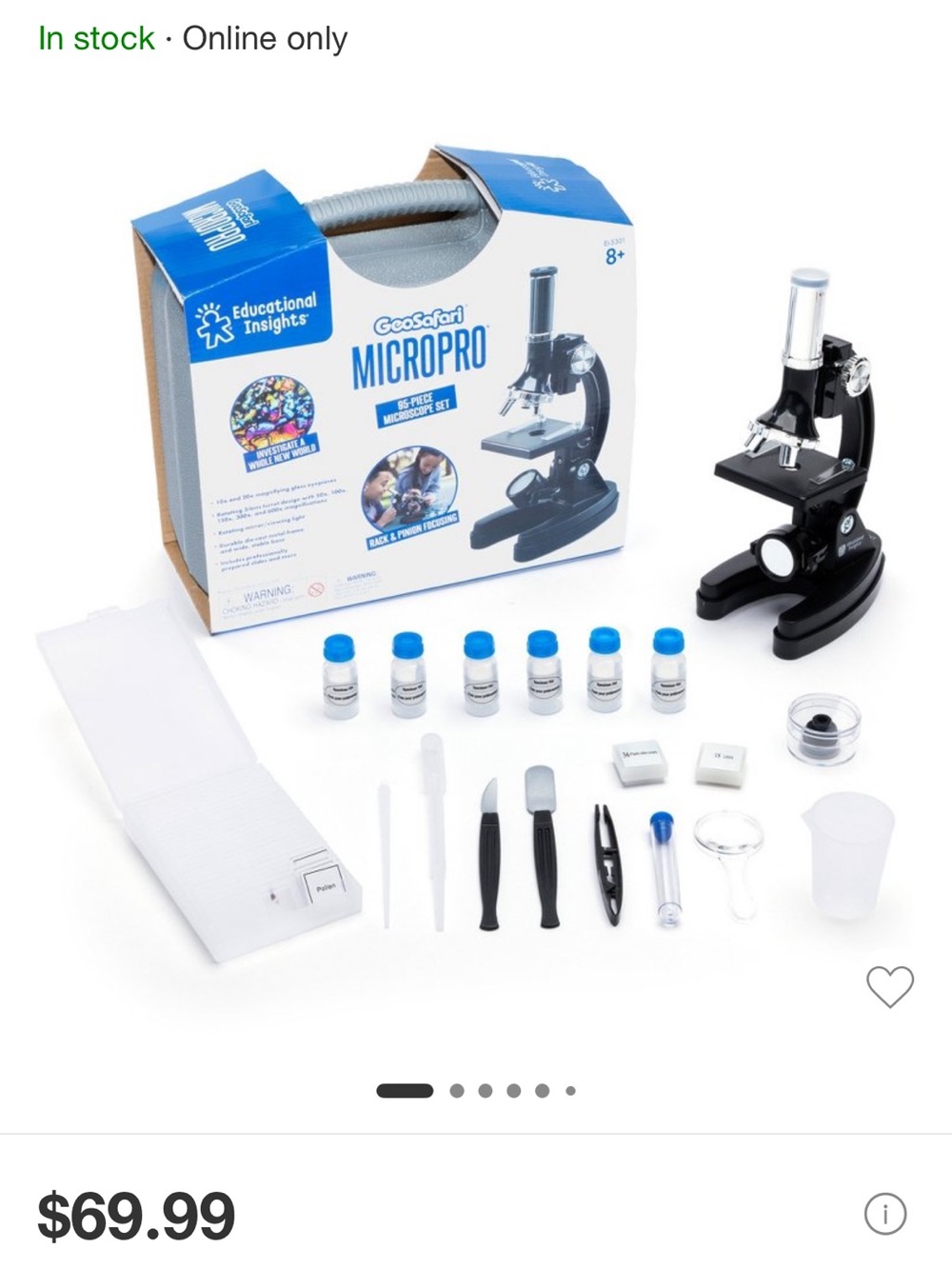 GeoSafari MicroPro Kids Microscope Set - Black
